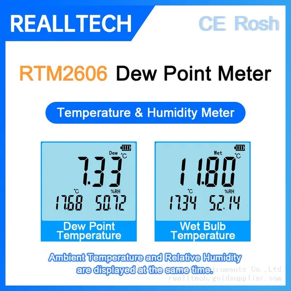 RTM2606 Portable Dew Point Temperature Meter Digital Humidity Analyzer photo-3