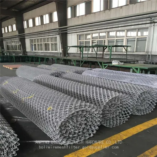 China Order of Chain Link Fence/ Diamond Outdoor Steel Wire Mesh Metal Fencing/BOLI MESH FENCE photo-2