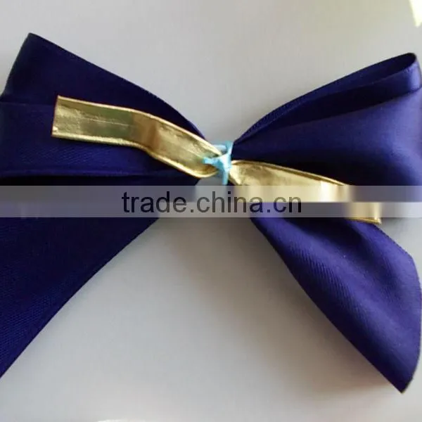 China Supplier Polyester Pre Tie/satin Ribbon Bow With Wire Twist photo-2