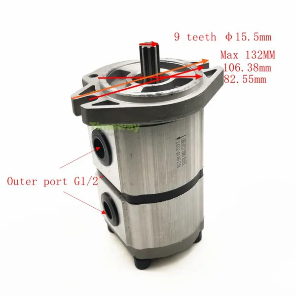 CBK Series Hydraulic Oil Pump CBK1012-1006-A15TR 9T High Pressure Gear Pump With One Inlet and Two Outlets CBK1012 Gear Oil Pump photo-6