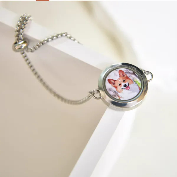 316L Stainless Steel Pet Pendant Necklace with Laser Engraving Option
