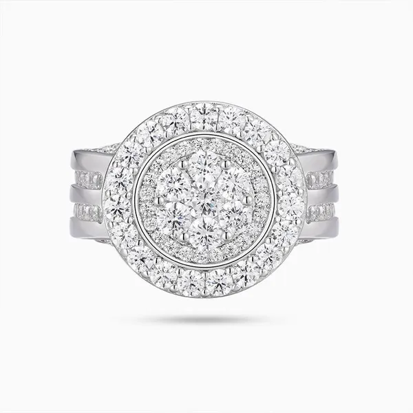Shining Star Jewelry Fine 925 Sterling Silver Ring Mens Moissanite Diamond Rings photo-5