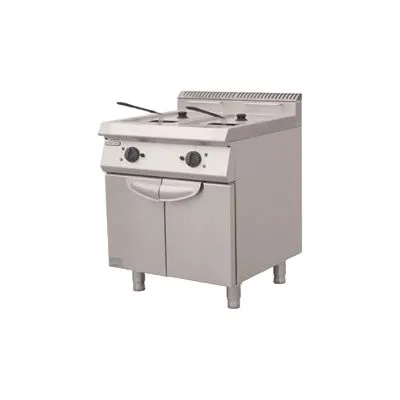 Automatic Double Tanks Fryer with Cabinet 700x700mm for Food Processing Plants