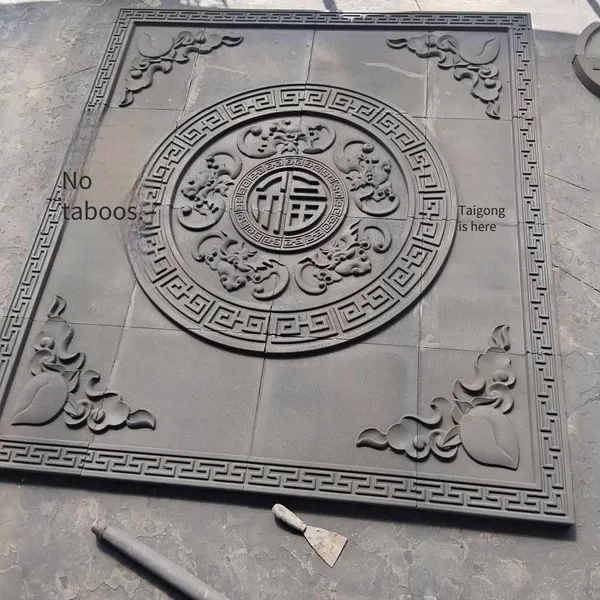 Chinese-style Screen Wall, Brick Carving With the Character "fu", Large-scale Screen Wall Relief, Customized Nine-dragon Wall, Ancient Building Brick Carving, Songshan Building Materials Wholesale Manufacturer