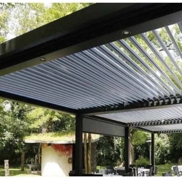 Waterproof Aluminum Louver Pergola, Adjustable Roof Outdoor Patio Pavilion photo-2