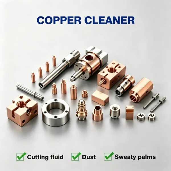 RSB‑107 Copper Cleaning Agent, Industrial Liquid Cleaner for Copper, Brass, Bronze & Copper Alloy Parts Degreasing & Surface Cleaning