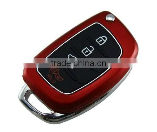 High Quality Folding Remote Key 4 Button For Hyundai(Red Color) photo-2