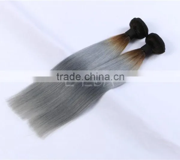 Cheap White Silver Human Hair Extensions photo-3