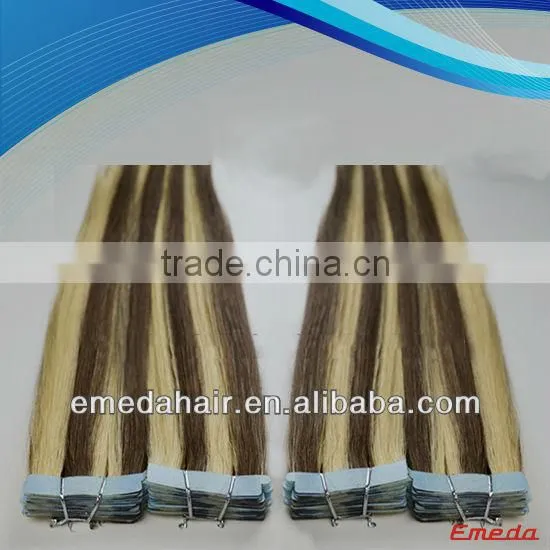 Pcolor Virgin Russian Human Hair 8a Gread Cuticle Human Hair Tape Hair Extension photo-3