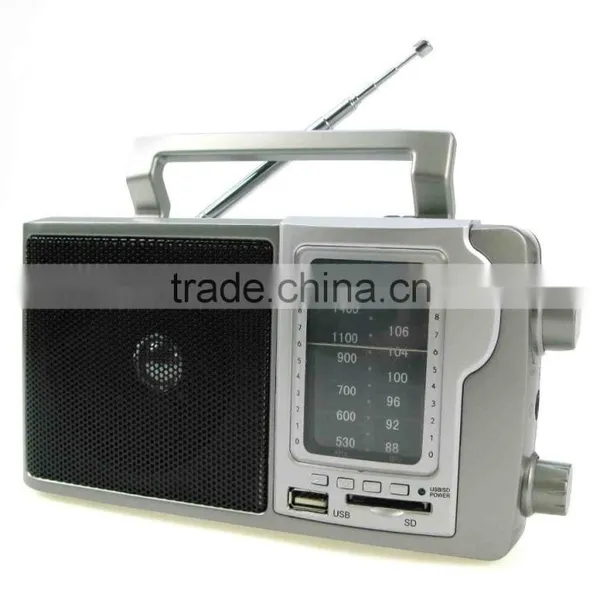 Very Cheap AC DC USB SD Playback Portable Analogue Radio