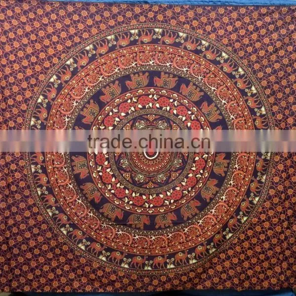 Yoga Tapestry Wholesale Indian Printed Tapestry Mandala Bed Sheets Round Mandala Tapestries