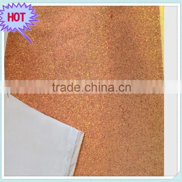Hot Sell Cheap Glitter Net Fabric ,cheap Glitter Leather for Walls and Shoes photo-3