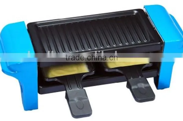 Non-stick Coating Mini Size Electric Raclette Grill Indoor Grill For 2 Persons RG-202 photo-2