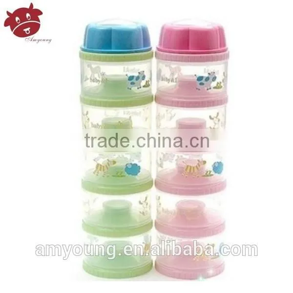 Candy Color Milk Powder Case, Animal Printing Baby Food Measure Box,Custom Logo Printed Welcome Powder Milk Container