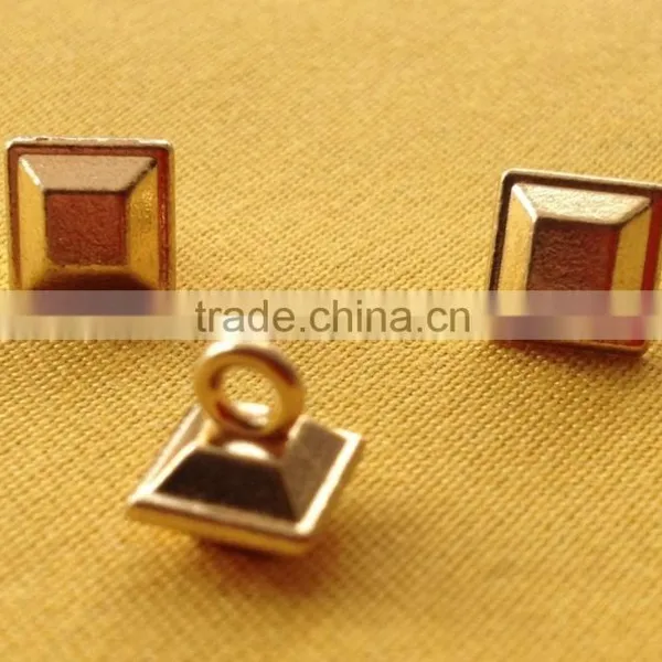 14L Square Shape Metal Shank Button For Sweater Wear -- M1601 photo-2