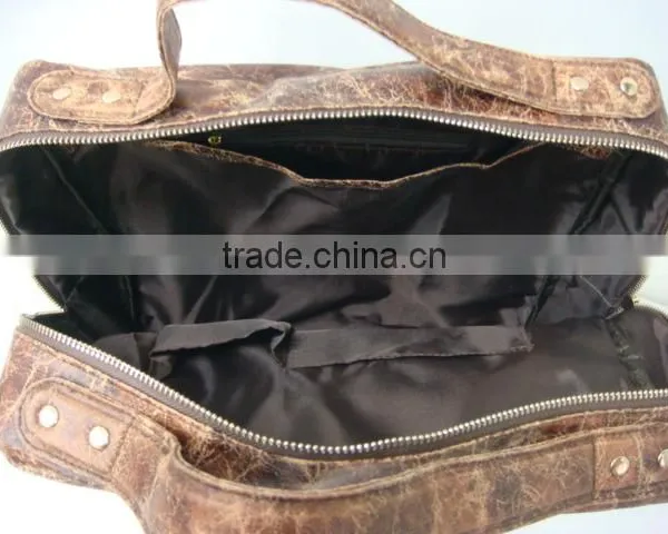 2015 Fashion PU Leather Vintage Men School Bag / Backpack photo-6