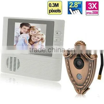 2.8 Inch Electronic Peephole Viewer With 3X Digital Zoom & Doorbell Function