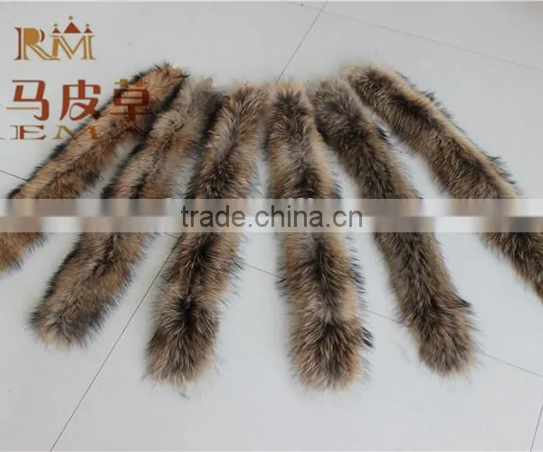 100%Factory Direct Sale Genuine Raccoon Dog Fur Trimming Strips for Hoods photo-4