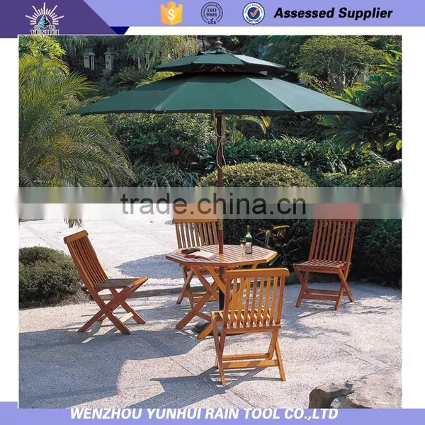Grass Usage Olefin Fabric Hotel Wooden Big Parasol photo-4