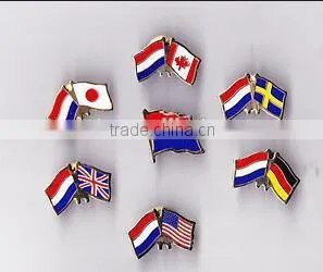 OEM Logo Promotional Fashionable Custom Flag Metal Name Epoxy Pin Badge / Button Badge Holder photo-2