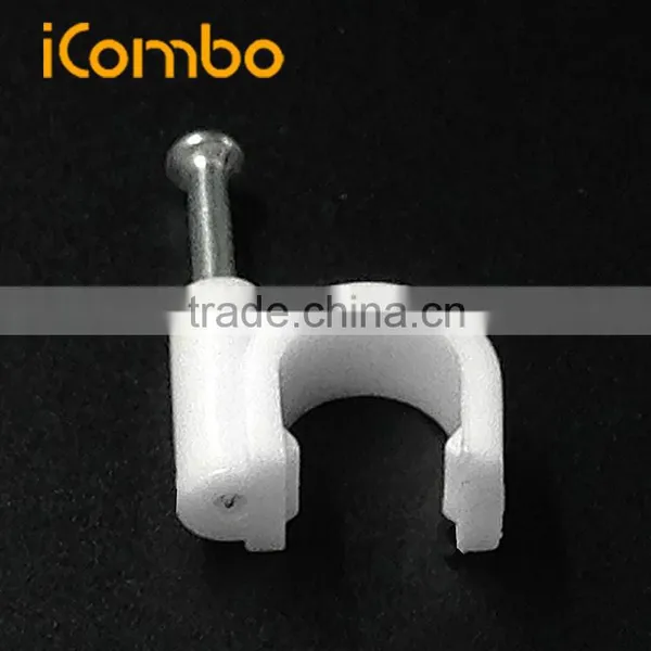 10mm Outdoor Flat Round Small Screw in Circle Cable Routing Clips photo-3