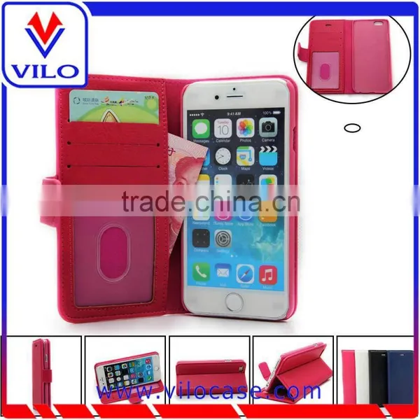 Flip Leather Phone Case With Magnetic Fastener for Iphone 6 photo-2