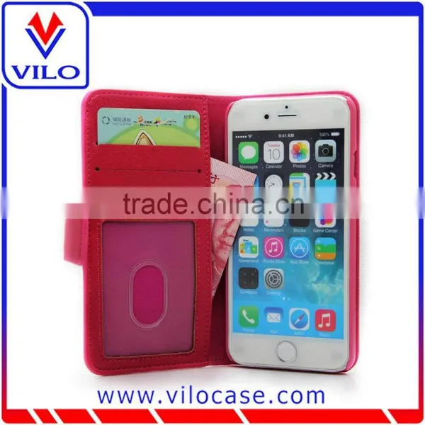 Flip Leather Phone Case With Magnetic Fastener for Iphone 6 photo-4