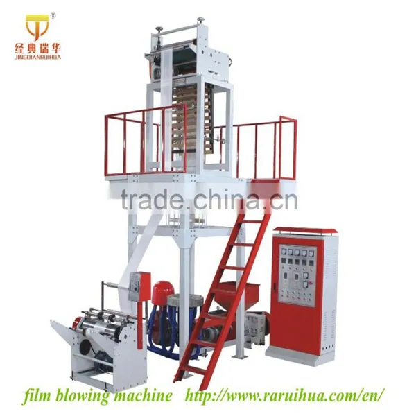 CE Certificate Double Color Striped Film Blowing Machine,Plastic Mini Film Blowing MachineSJ-50/FM650 photo-2