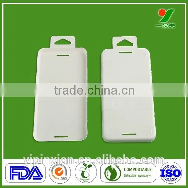 Wholesale Eco-friendly Biodegradable Sugarcane Fiber Phone Case Packaging Tray With Bagasse Pulp photo-3