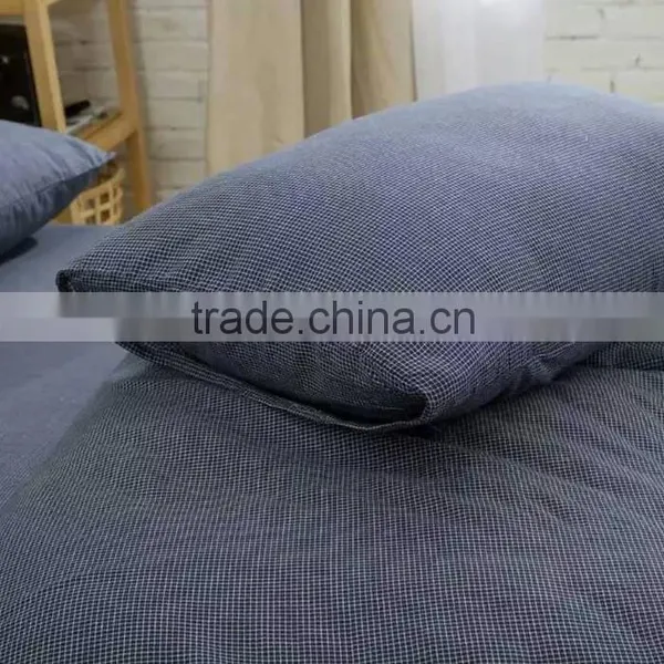New Design Plaid Style 100%cotton Yarn Dye Duvet Cover and Pillow Covers photo-4
