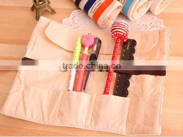 Newest Stripe Printing Roll up School Pencil Case Made in China photo-5