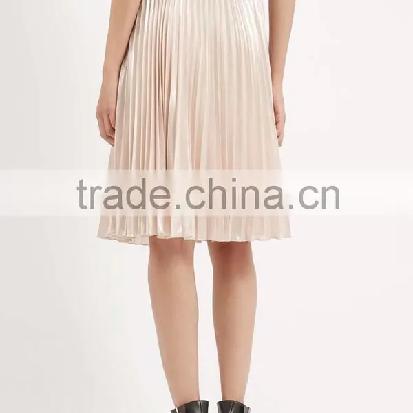 Foil Pleated Midi Lidy Skirt photo-3