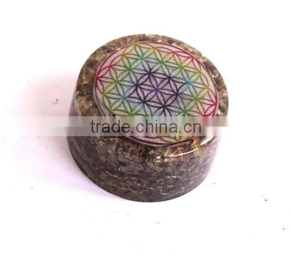 Blue Aventurine Chakra Flower Of Life Orgonite Energy Tower Buster photo-2