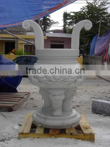 Hand Sculpture Carving Stone Marble Large Censer Thurible photo-6