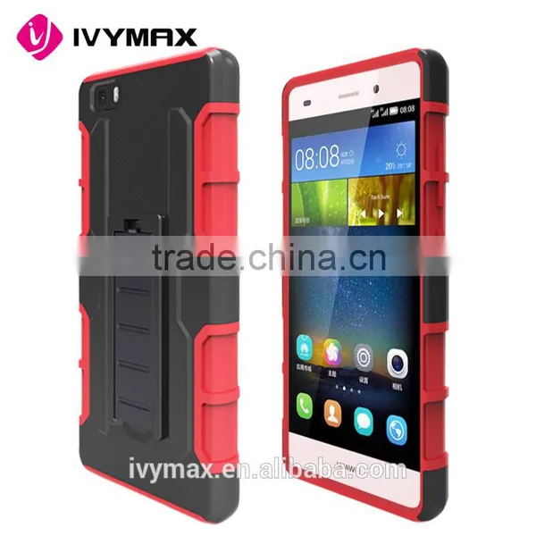 IVYMAX New Kickstand Heavy Duty Belt Clip Robot Combo Case for HUAWEI P8 LITE photo-2