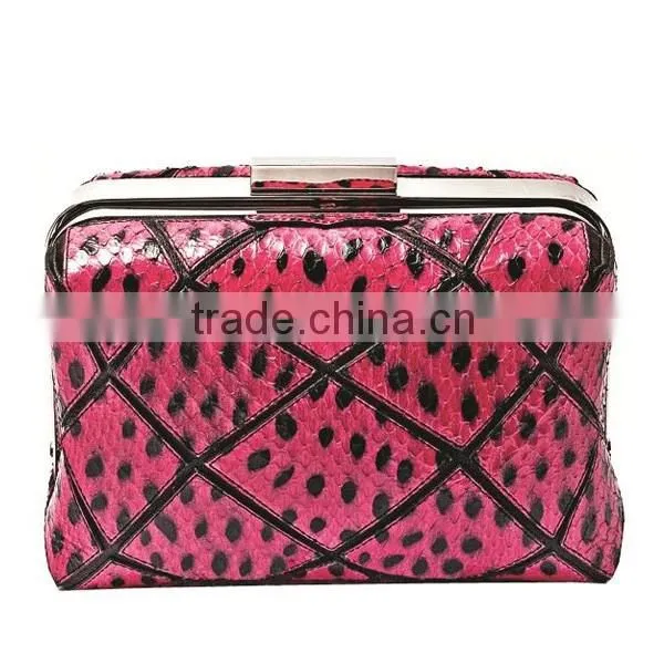 Red Grid Bags, Ladies Cuboid Evening Bags EV1123