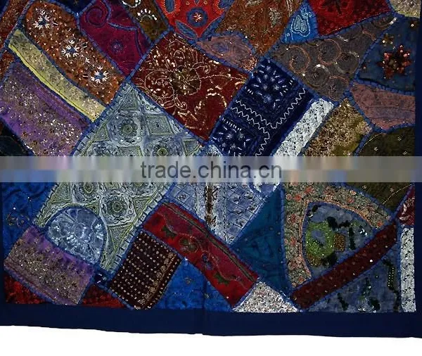 Indian designer Embroidery/zari Tapestry Wall Hanging, Table Runner
