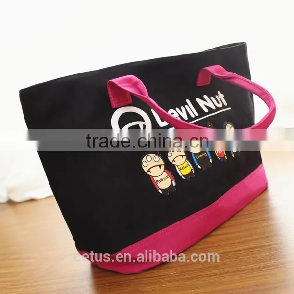 2016 Newest Custom Cheap Price Cotton Tote Bag With Zipper photo-2