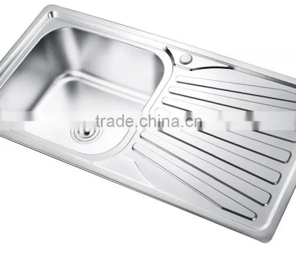 SC-108 Kitchenware With Drainer Heat Handmade Stainless Steel Sink Table
