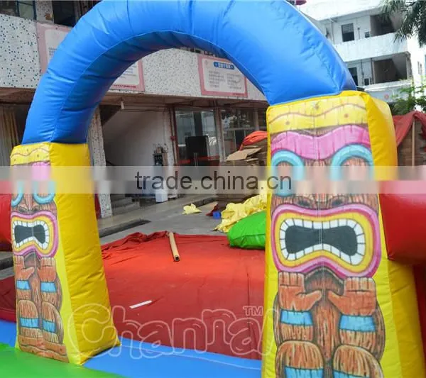 Tiki Island Inflatable Playground Obstacle Fun City for Sale photo-5