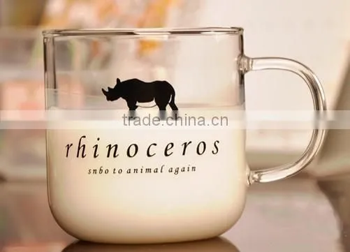 Fancy Drinking Glass Mug With Animals Pattern photo-2