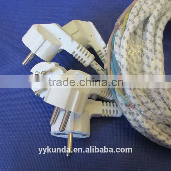 VDE Approved 3x0.75 1.0 H03RT-H Braided Power Cord photo-5