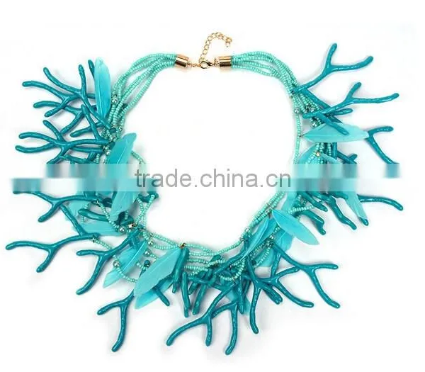 European Style Exaggerate Antlers Handmade Choker Necklace photo-3
