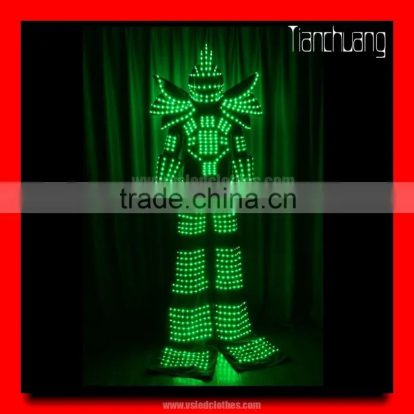 High Quality LED Jumping Suit Stilt Walker Led Robot Costume photo-4