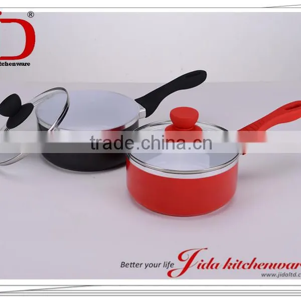 FORGED ALUMINUM SAUCE PAN WITH TEMPERED GLASS LID photo-3