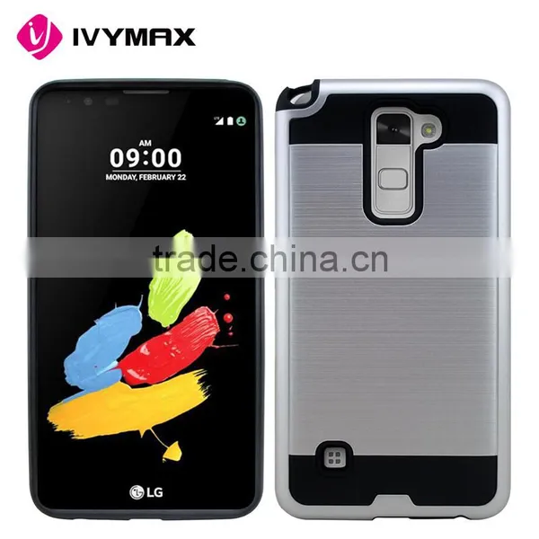 Mobile Phone Case Manufacture Aliminium Textured Grip Back Covers for LG Ls775/ g Stylus 2 photo-2