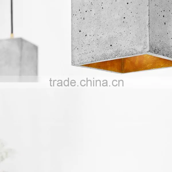 10.7-10 Carefully Casted Square Drop Hand Crafted Concrete Light Pendant Lamp Every Single Lamp is Truly Unique Quality Choice photo-2