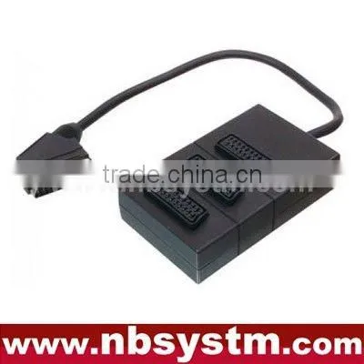 21pin Scart Plug to 3 x 21pin Scart Jacks Box 30cm (dvd.video,dvd-r)