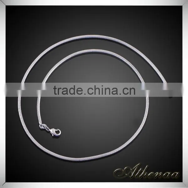 Simple White Color Copper Women Jewelry Thin Chain Necklace Designs