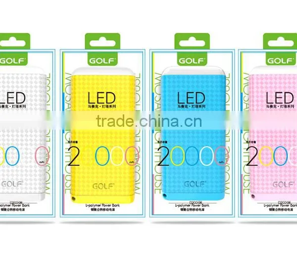 Big LED Lamp Portable Charger Power Bank 20000mah Multi Charger for Smartphone photo-6